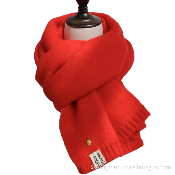2021 fashion warm pure color cashmere scarf for women